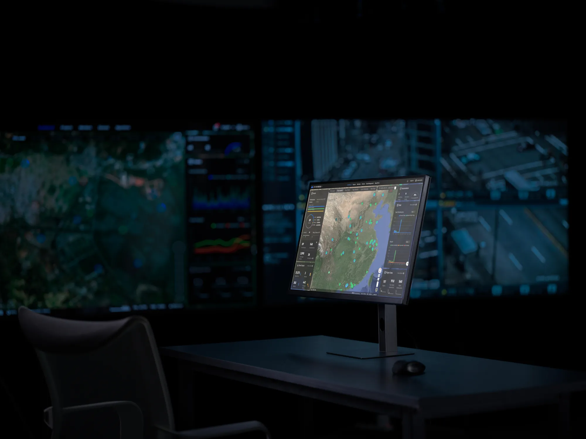 Centro de operaciones con monitoreo en tiempo real