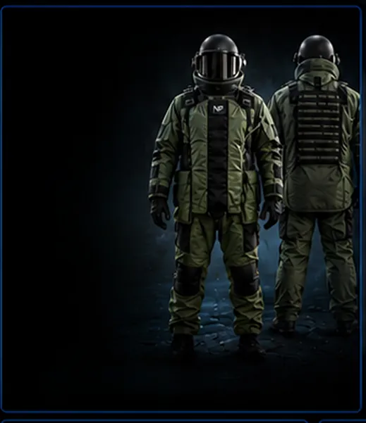 Traje EOD 4030 Elite Vista Frontal y Posterior