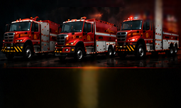 Flota de camiones de bomberos