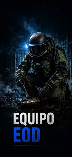 Equipo EOD para desactivación de explosivos